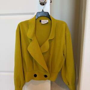 Vintage Merle Chicago 100% Pure Wool Mustard Yellow